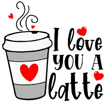 T-shirt i love you a latte