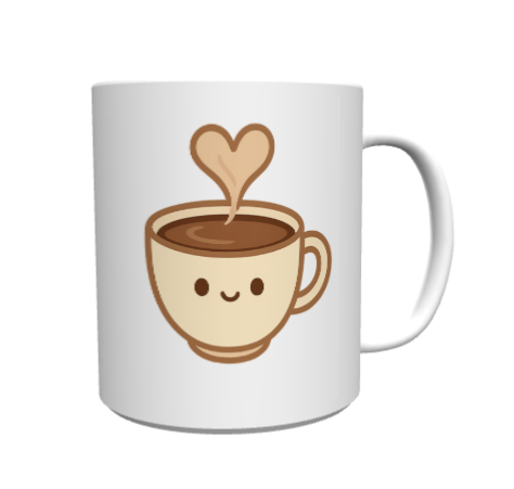 Mok Met koffiekopje erop