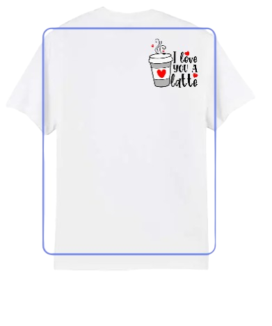 T-shirt i love you a latte